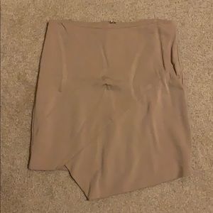 Nude Tobi Asymmetrical Mini Skirt